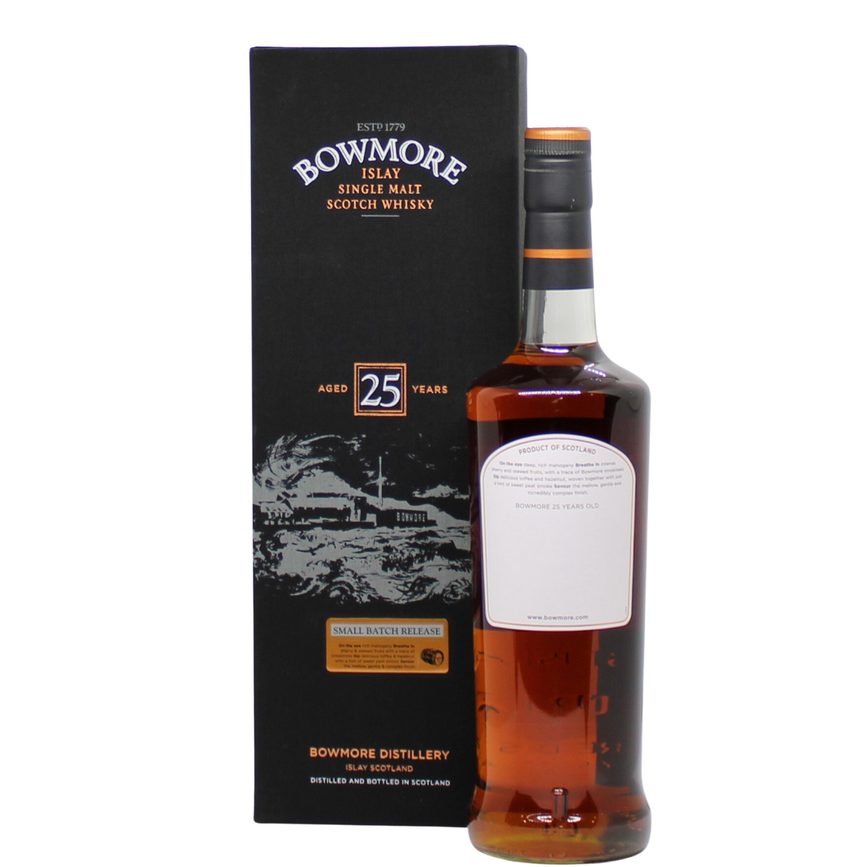 Bowmore 25 Years Old Small Batch Release Islay Single Malt Scotch Whisky
