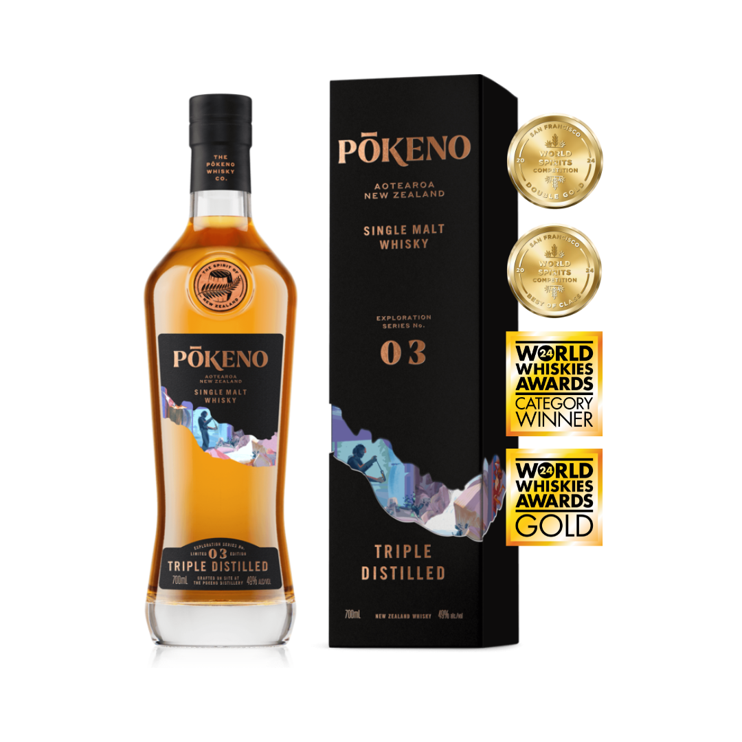 Pōkeno: Exploration Series 'Triple Distilled' New Zealand Single Malt Whisky