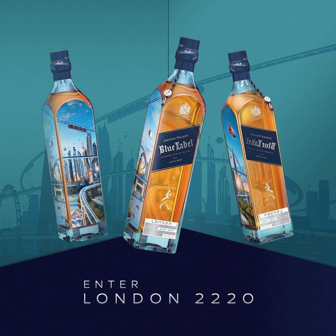 Johnnie Walker Blue Label Blended Scotch Whisky Cities of The Future: London 2220