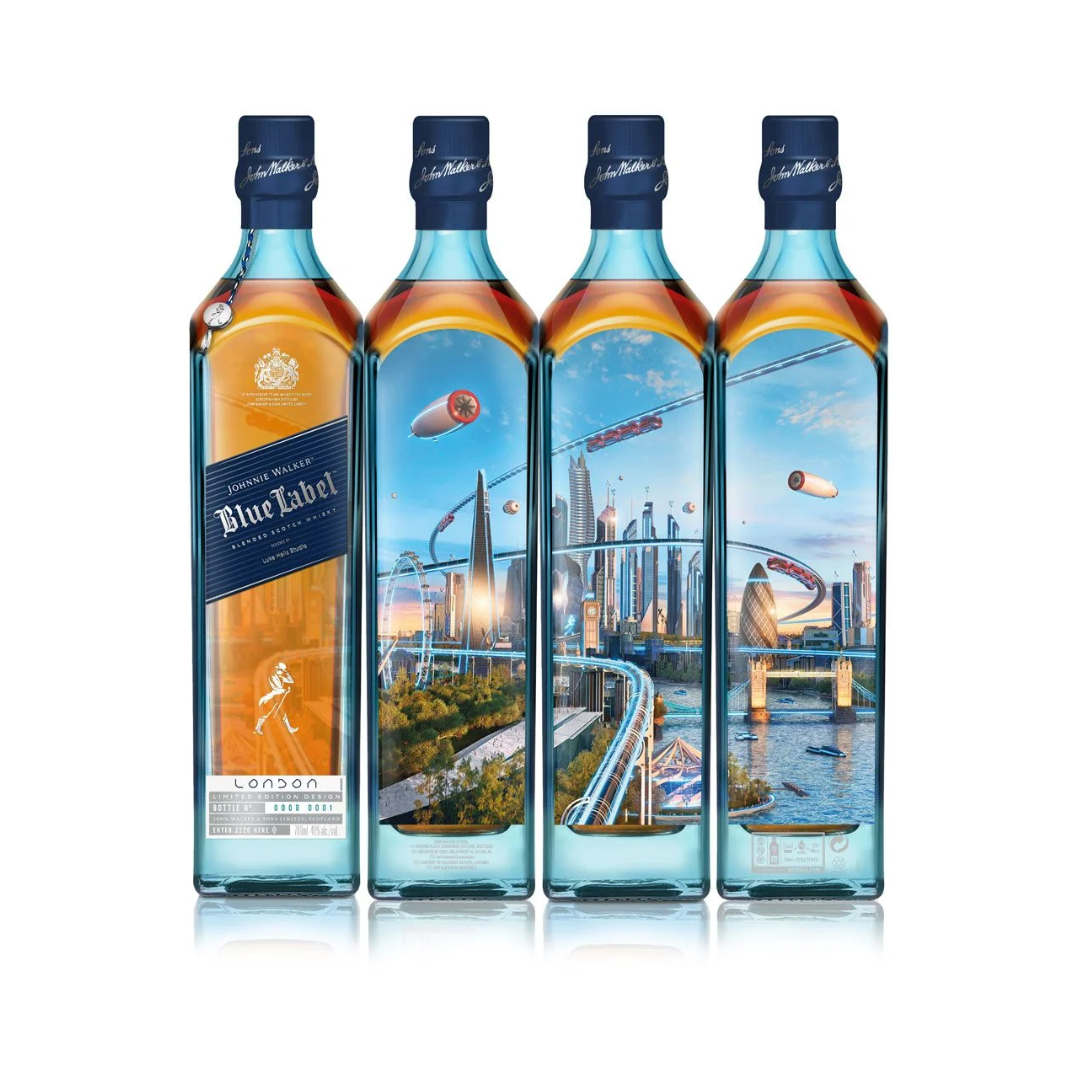 Johnnie Walker Blue Label Blended Scotch Whisky Cities of The Future: London 2220