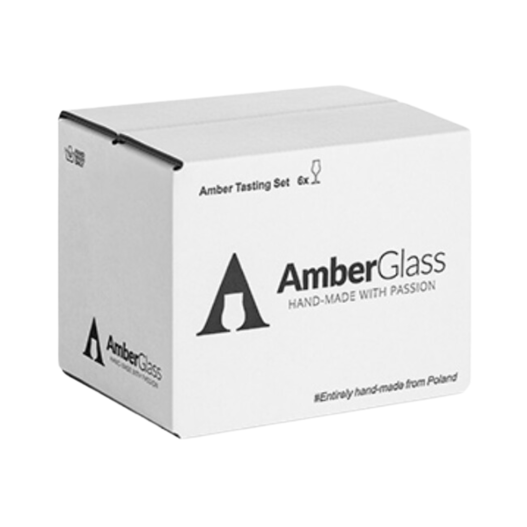 Amber Handmade Whisky Nosing & Tasting Glasses G200 - Pack of 6 (Without Lid or Gift Box)