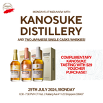 Complimentary Kanosuke Tasting with $29 Voucher Purchase on 29th Jul, 6:30PM