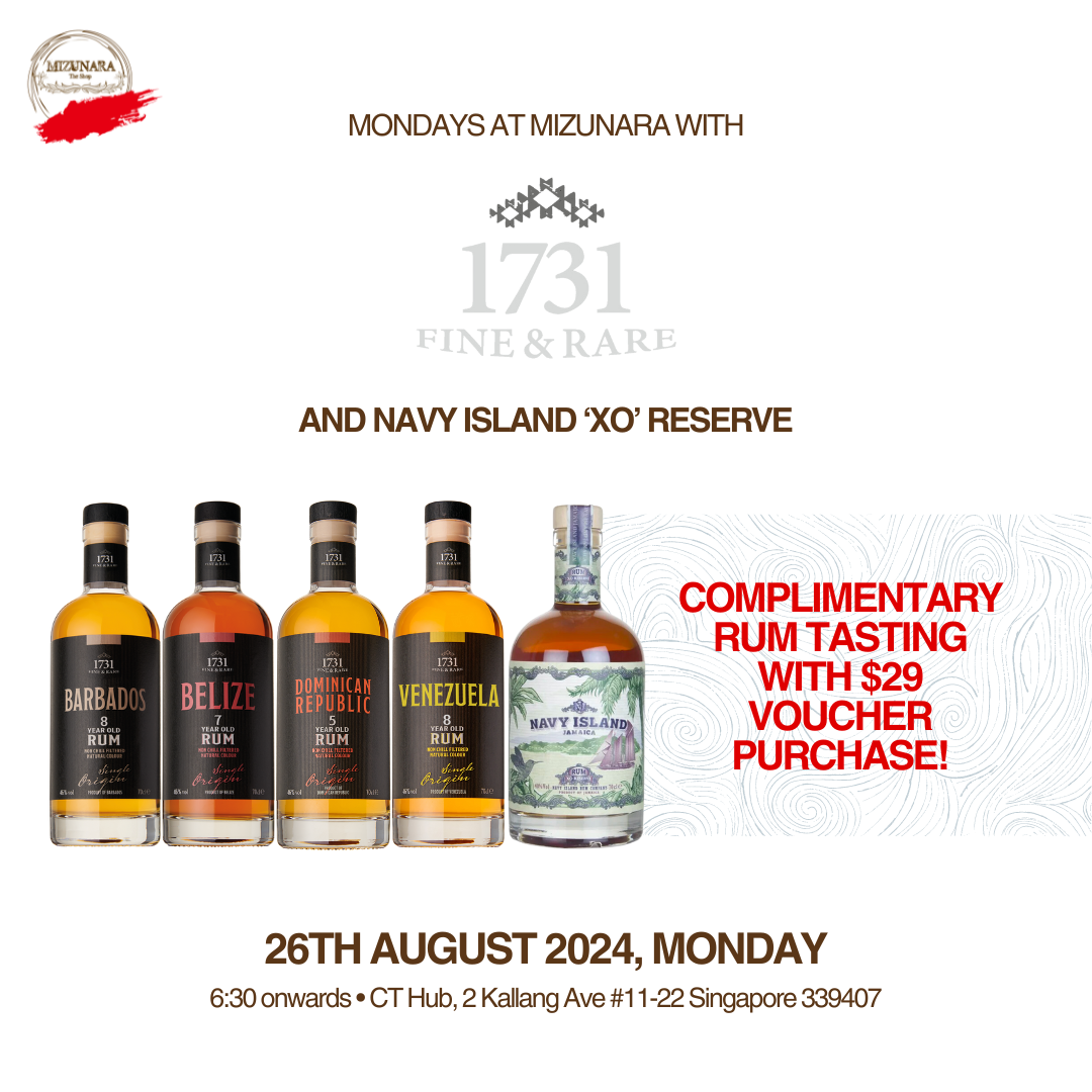 Complimentary Rum Tasting with $29 Voucher Purchase