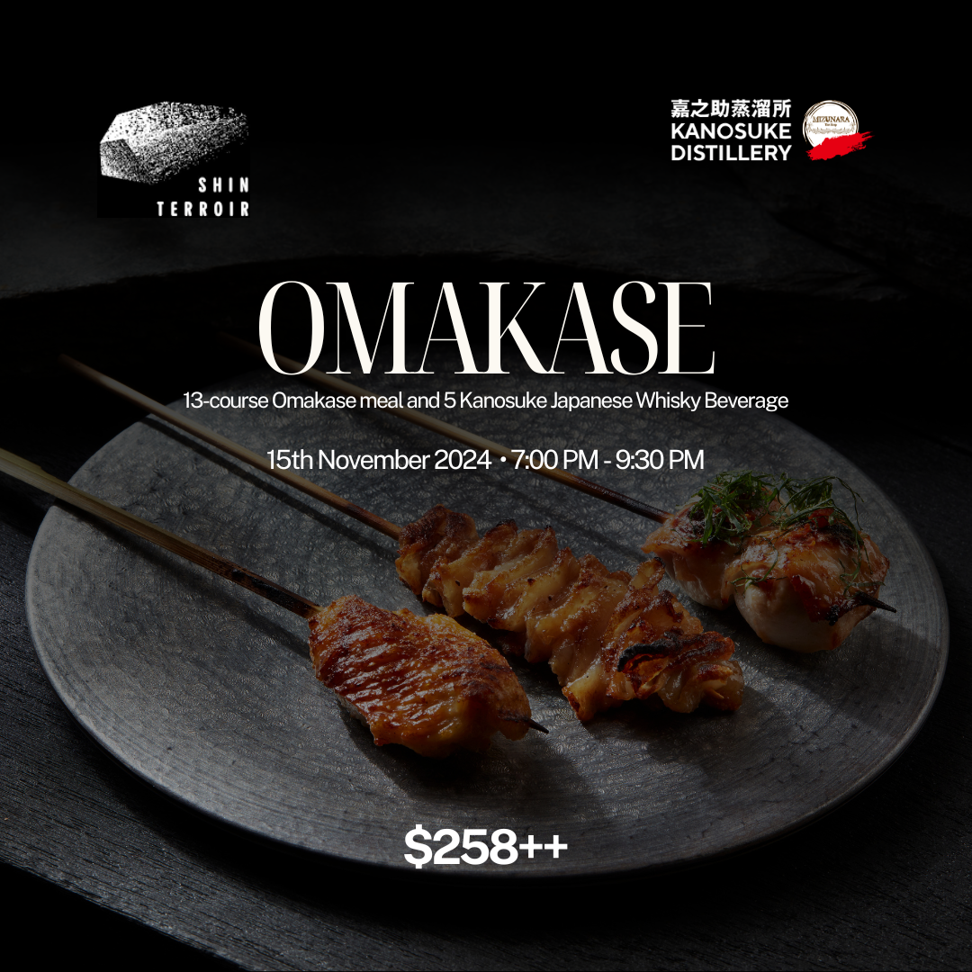 13-Course Omakase with Kanosuke at Shin Terroir on 15/11, 7PM